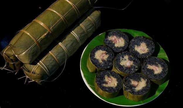 Bánh chưng đen Mường Lò Bánh chưng đen Mường Lò