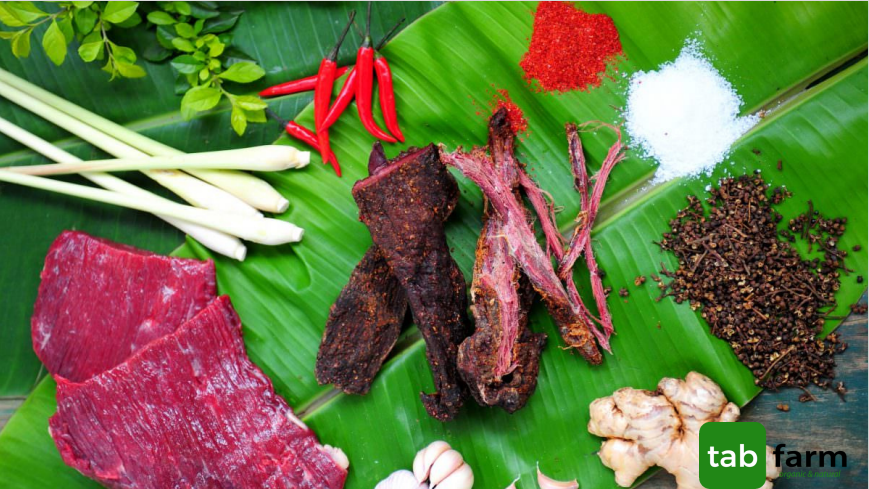 Sơ chế thịt để làm trâu gác bếp bằng nồi chiên không dầu Sơ chế thịt để làm trâu gác bếp bằng nồi chiên không dầu