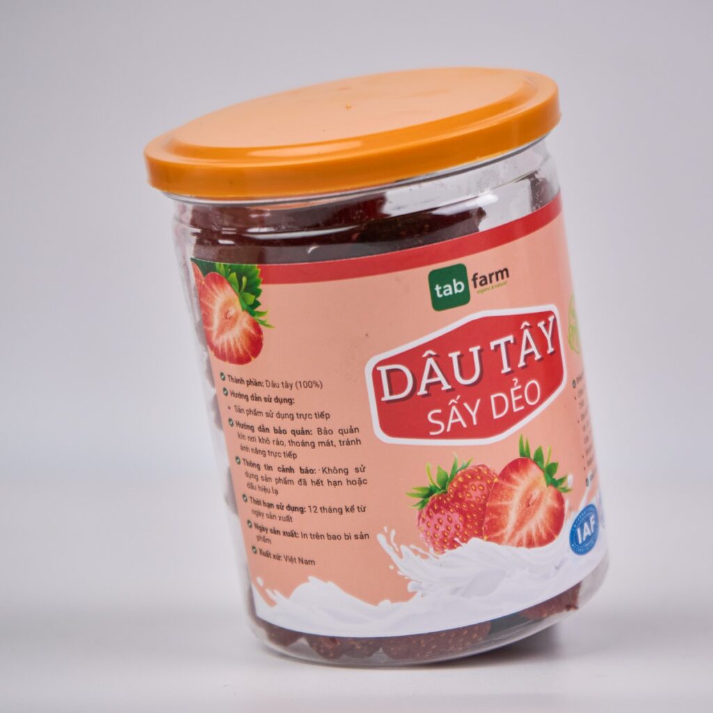 Dâu Tây Sấy Dẻo TabFarm – Hương Vị Tự Nhiên Đậm Đà Từ Đà Lạt