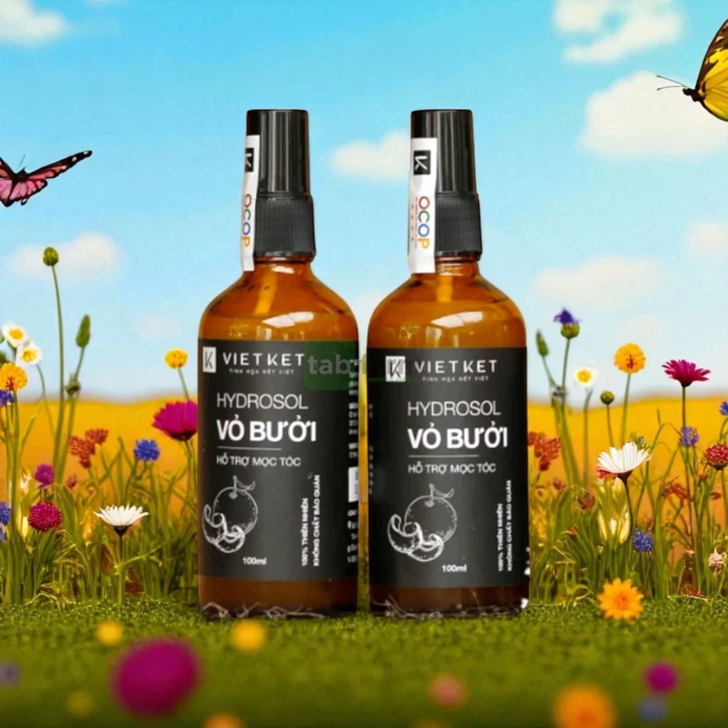 Hydrosol Vỏ Bưởi VIETKET – Giải Pháp Tự Nhiên Cho Mái Tóc Khỏe Mạnh, Giảm Rụng, Kích Thích Mọc Tóc